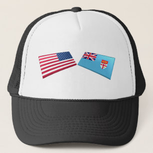 Casquette Drapeaux des USA et des Fidji