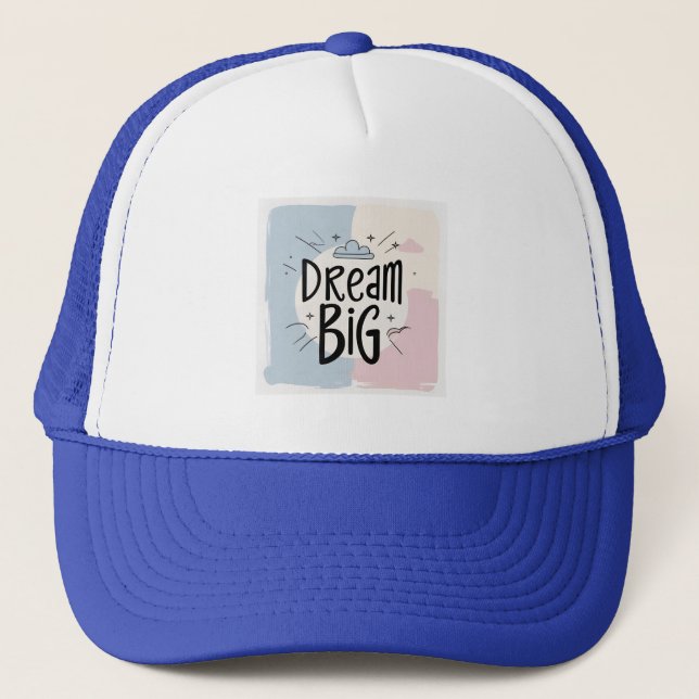 Casquette Dream Big - Motivational Typography Design (Devant)