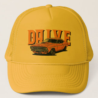 Casquette DRIVE – Orange Vintage Car Cap