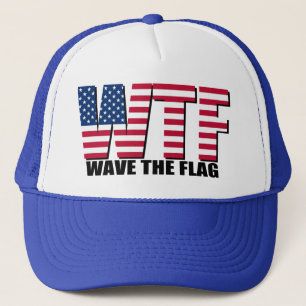 Casquette Drôle 4 juillet, vague de WTF le drapeau