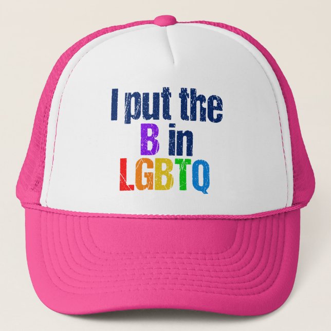 Casquette Drôle Bisexuel LGBTQ Humour arc-en-ciel (Devant)