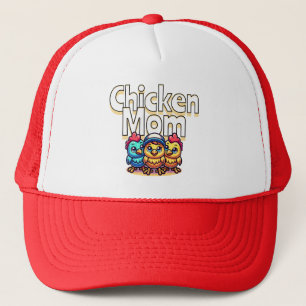 Casquette Drôle Cartoon Chicks   Chicken Mom Personnalisé