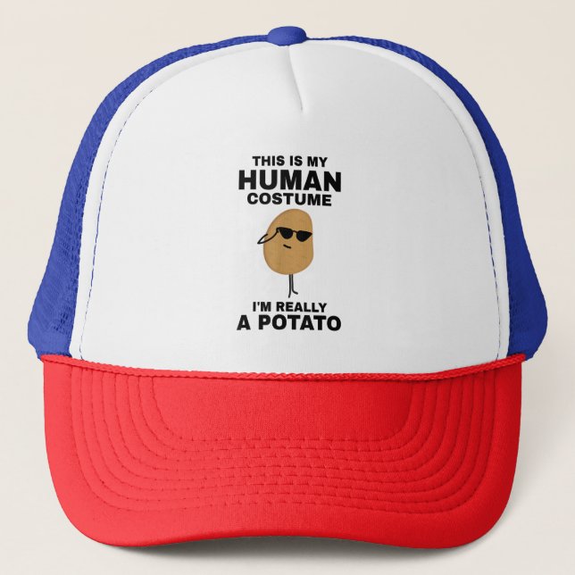 Casquette Drôle C'est mon costume humain Je suis vraiment un (Devant)