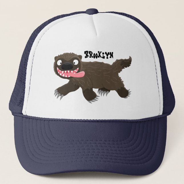 Casquette Drôle chapeau de camionneur de caricature animale  (Devant)