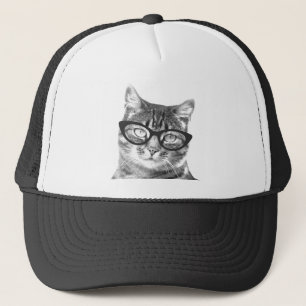 Casquette Drôle chat photo camionneur chapeau   Kitty avec l