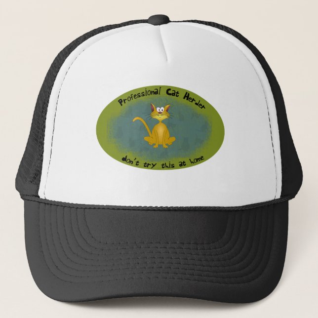 Casquette drôle de berger de chat (Devant)