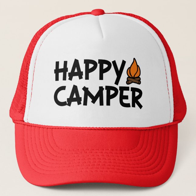 Casquette drôle de camping de profondément (Devant)