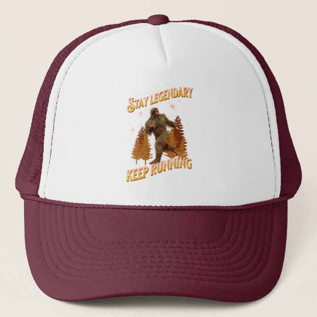 Casquette Drôle de motivation de course de Bigfoot (Devant)