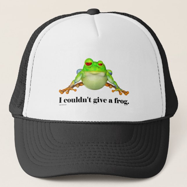 Casquette Drôle de ne pas donner un dessin de grenouille (Devant)