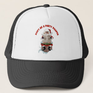 Casquette drôle de Noël de "Pooper de partie" de