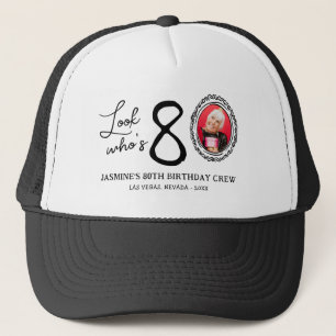 Casquette Drôle de regard, 80 ans! Photo 80e anniversaire
