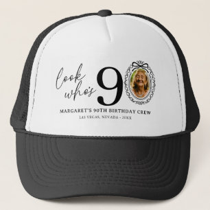 Casquette Drôle de regard, 90 ans! Photo 90e anniversaire