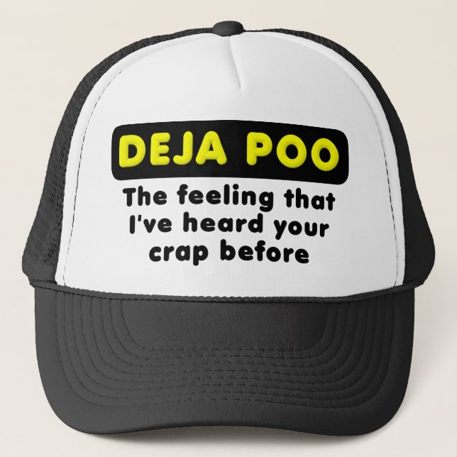 Casquette Drôle Deja Poo (Devant)