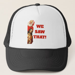 Casquette Drôle Design de Santa et Jésus “Nous Avons Vu Ça”