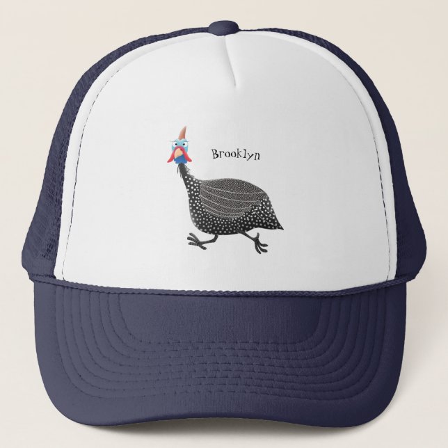 Casquette Drôle dessin animé d'oiseau de Guineafowl (Devant)
