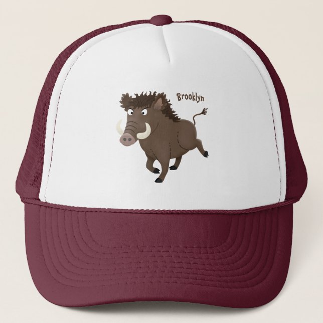 Casquette Drôle dessin humoristique de rasoir de sanglier (Devant)