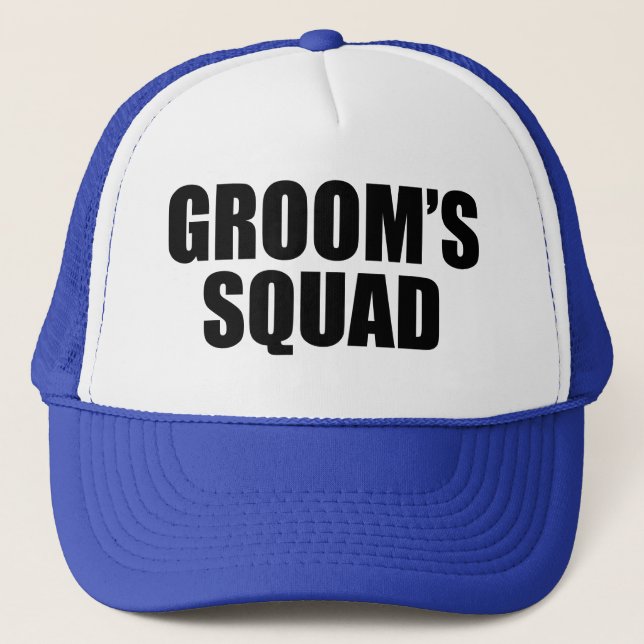 Casquette drôle du peloton du marié pour le garçon (Devant)