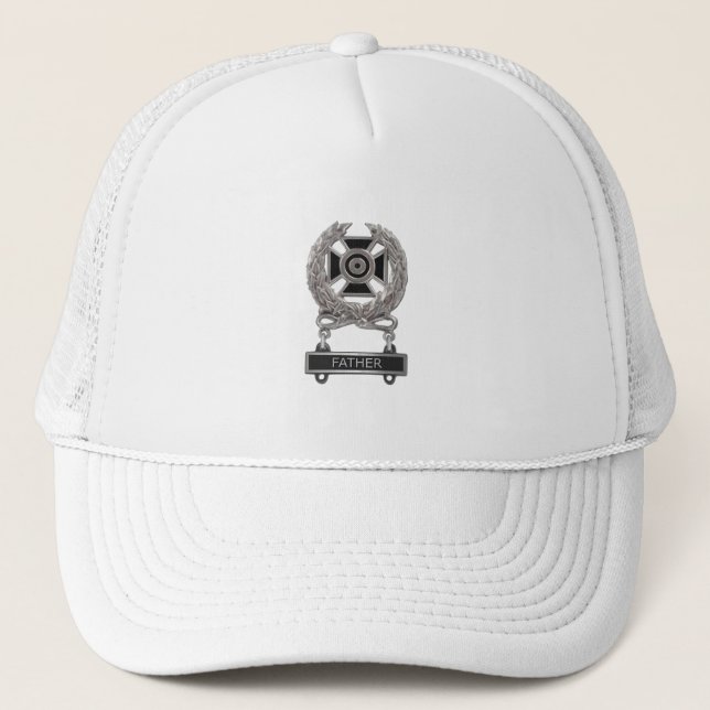 Casquette Drôle Expert Père Médaille Trucker Chapeau (Devant)