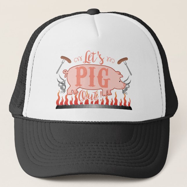 Casquette Drôle laissez-nous gril extérieur de BBQ d'été de (Devant)