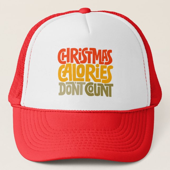 Casquette Drôle Noël Calories Ne comptez pas le design (Devant)