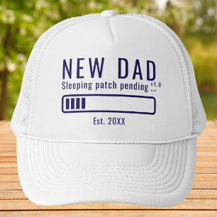 Casquette Drôle Nouveau Papa Sommeil Patch En Attente Bleu