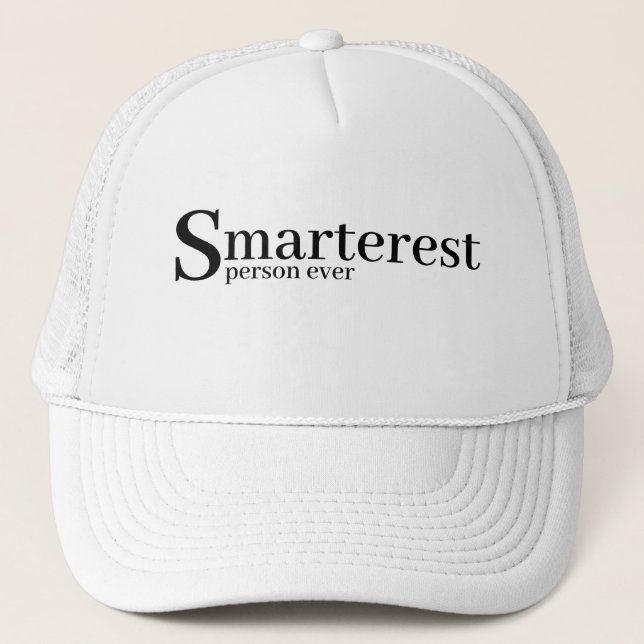 Casquette Drôle Novelty Baseball SMARTEREST PERSONNE JAMAIS (Devant)