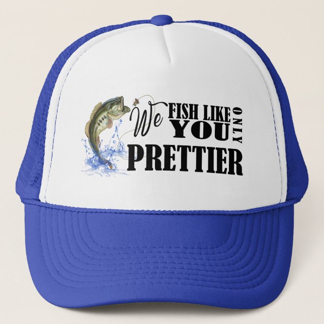 Casquette Drôle Pêche Femme Trucker Chapeau (Devant)