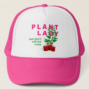 Casquette Drôle rose CRAZY PLANTE LADY