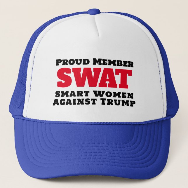 Casquette Drôle "SWAT : Femmes intelligentes contre Trump" (Devant)