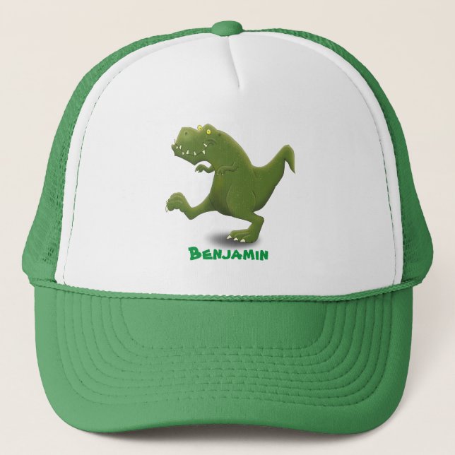 Casquette Drôle T rex dinosaure dessin animé humour (Devant)