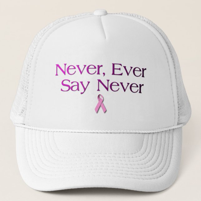 Casquette du bac rose du cancer du sein (Devant)