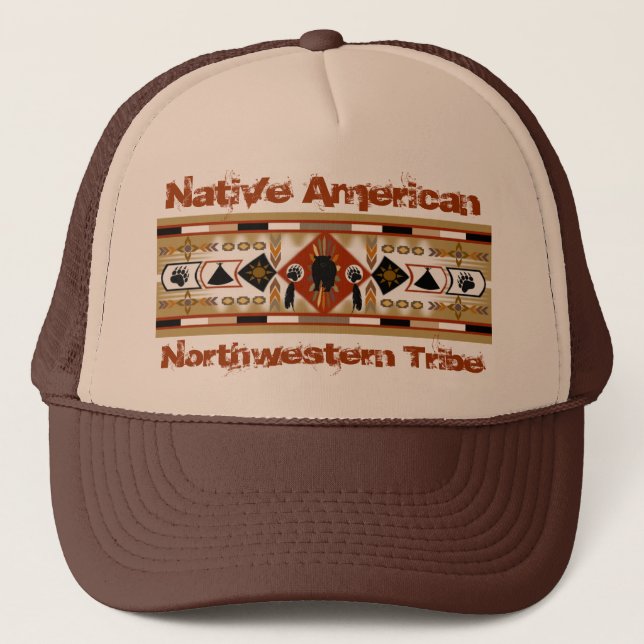 Casquette du clan d'ours amérindien (Devant)