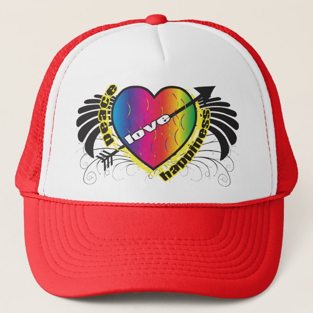 Casquette du Coeur rouge de l'amour (Devant)