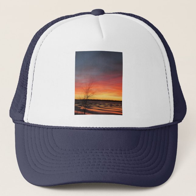 Casquette du coucher de soleil sur le lac Ice (Devant)