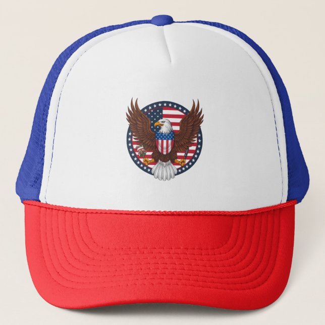 Casquette du drapeau d'aigle patriotique américain (Devant)