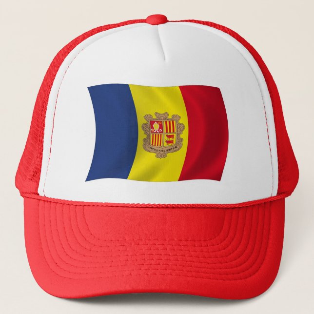 Casquette du drapeau d'Andorre (Devant)