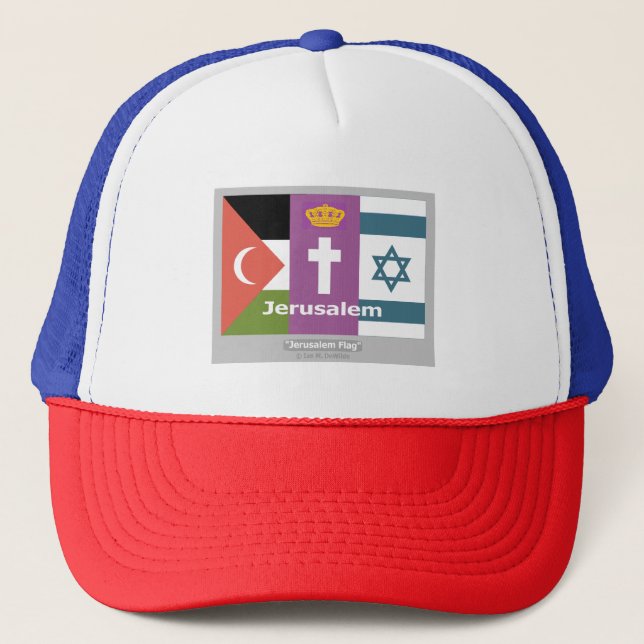 Casquette du drapeau de Jérusalem (Devant)