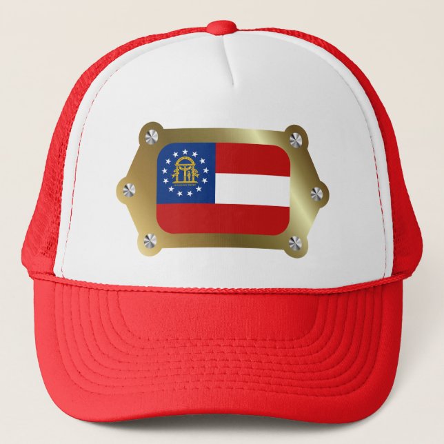 Casquette du drapeau encadré de Geogria (Devant)