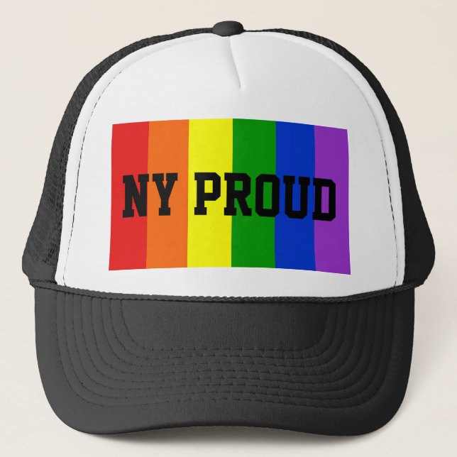 Casquette du drapeau gris-arc-en-ciel NY Froud (Devant)