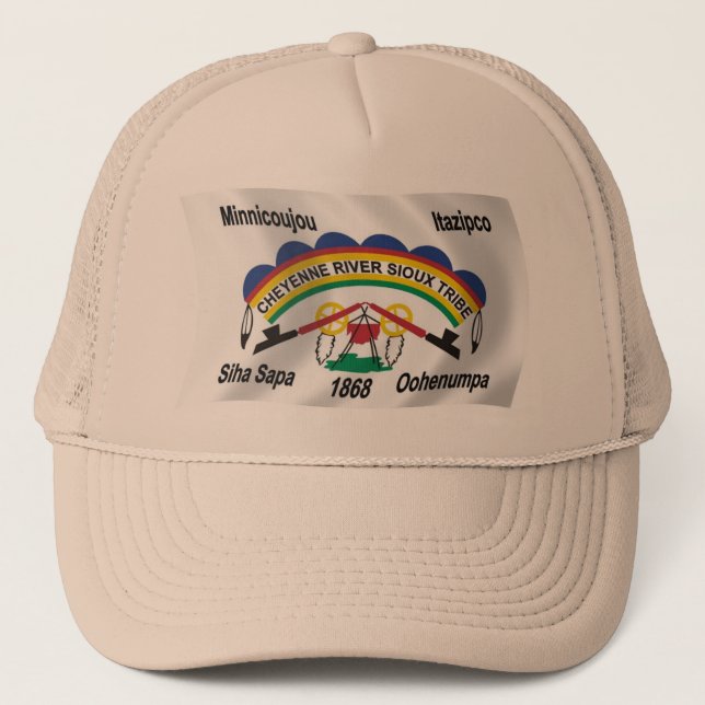 Casquette du drapeau sioux de Cheyenne River (Devant)