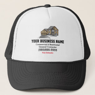 Casquette du logo de l'entrepreneur en constructio
