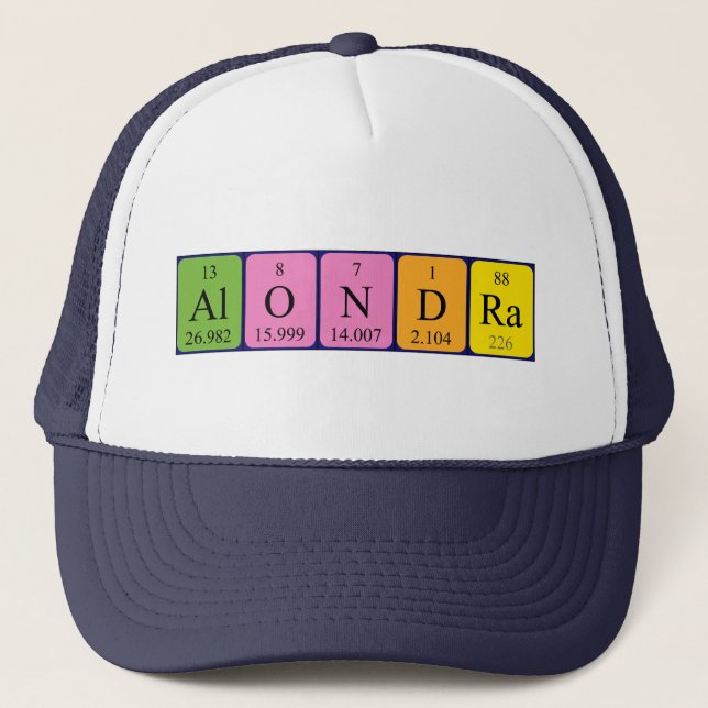 Casquette du nom de table périodique Alondra (Devant)