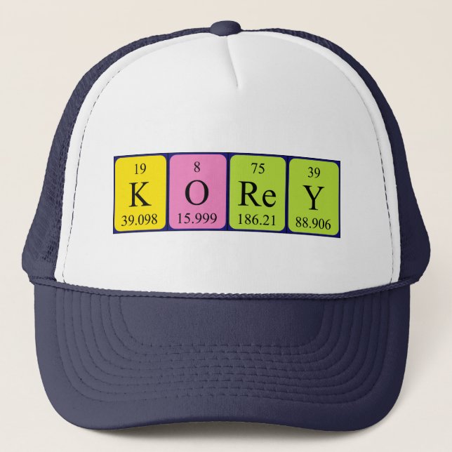 Casquette du nom de table périodique Korey (Devant)