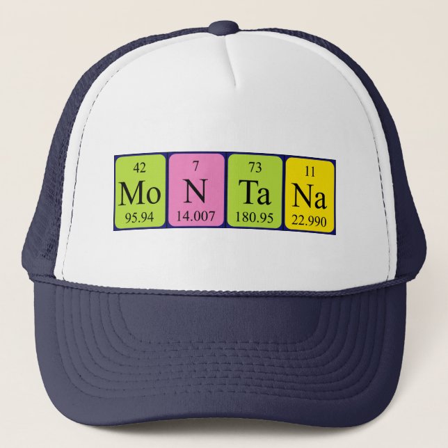 Casquette du nom de table périodique Montana (Devant)