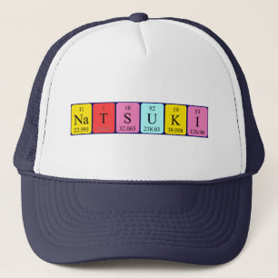 Casquette du nom de table périodique Natsuki