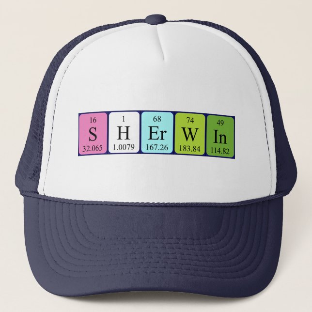 Casquette du nom de table périodique Sherwin (Devant)