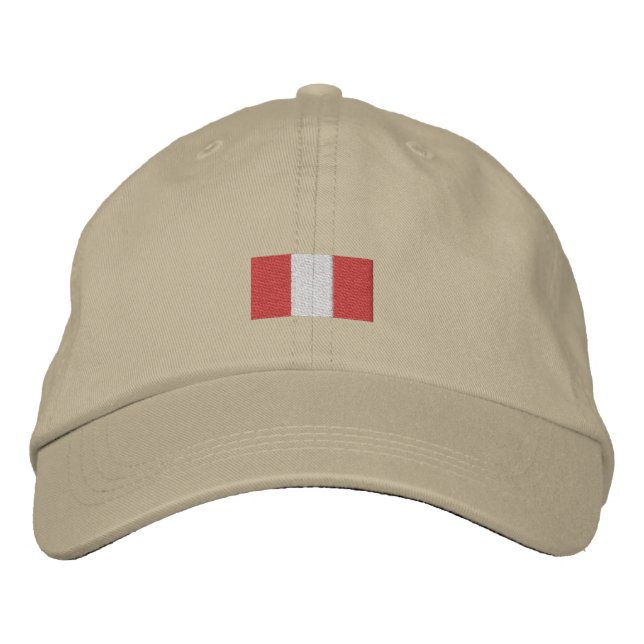 Casquette du Pérou - Drapeau du Pérou (Devant)