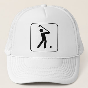 Casquette du symbole de balle de golf