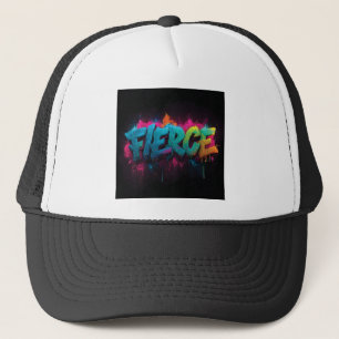 Casquette Dynamic Digital Street Art avec le mot Fierce