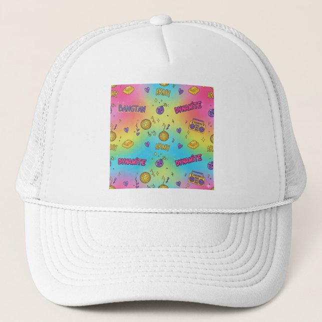 Casquette Dynamite Pop Art Rainbow Pattern (Devant)